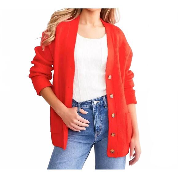 NEW BILLABONG so chill cardigan in rad red - Picture 1 of 4